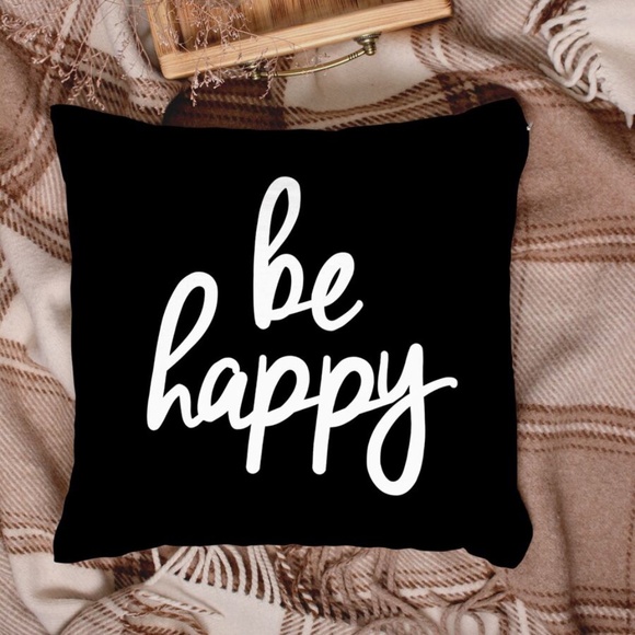 Other - Boho BE HAPPY  graphic pillow cover - 2 PAck